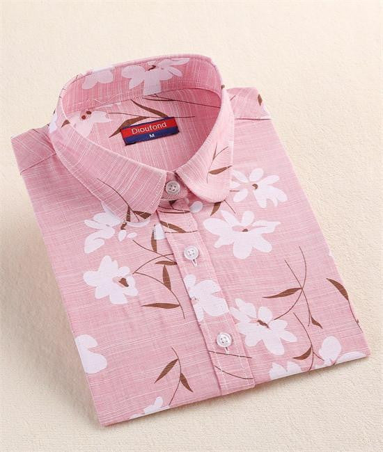 Women Blouses Shirts Cotton Long Sleeve Ladies Tops Collar Floral Big Sizes Clothing Female Top Shirt 5XL
