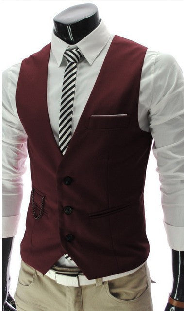Online discount shop Australia - High Quality Brand New Dress Suit Vest Men Fashion Black Gray Formal Business Men Vests Slim Fit Men Casual Outwear DO1110