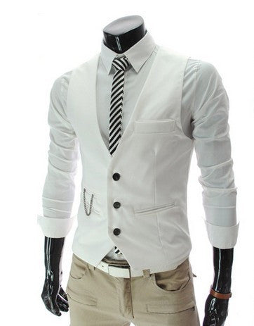 Online discount shop Australia - High Quality Brand New Dress Suit Vest Men Fashion Black Gray Formal Business Men Vests Slim Fit Men Casual Outwear DO1110