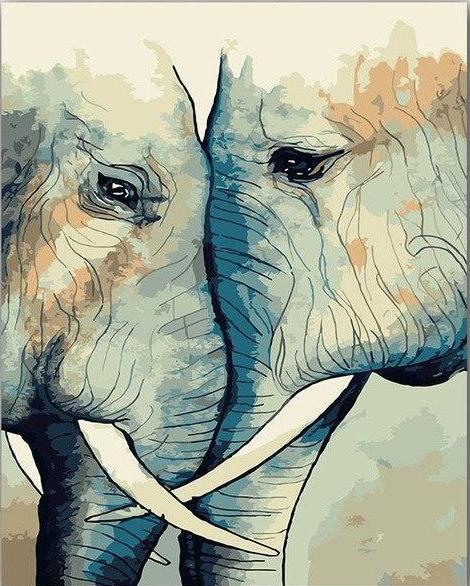 elephant series diy oil digital painting by numbers kits abstract acrylic paint by numbers for adults home decor