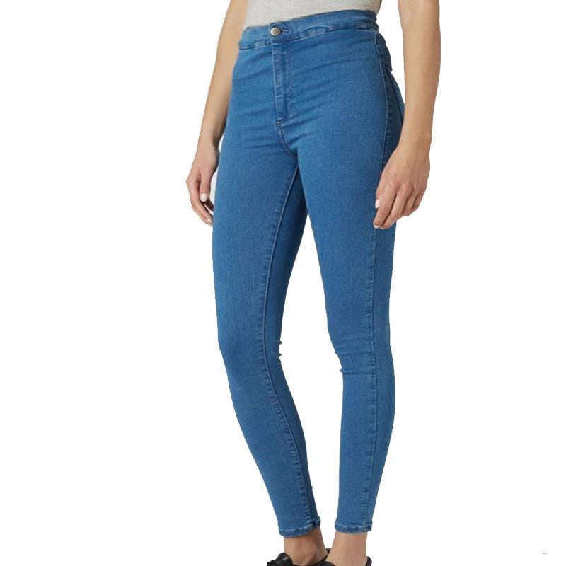 Woman Washed Vintage Thin Black Slim Pencil Pants Blue Leggings Denim Skinny Pants High Waist Jeans Female Trousers