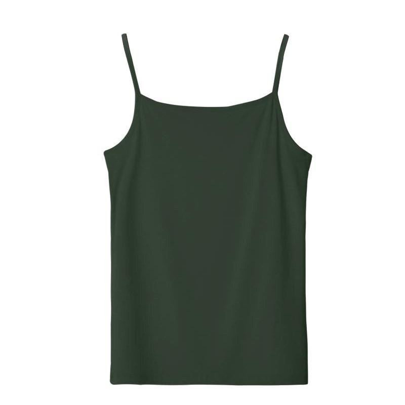 Women's Camisole Candy Color Casual Vest Fashion Classic Base T-shirt Solid Tank Elastic Slim Strap Tops Tees Modal
