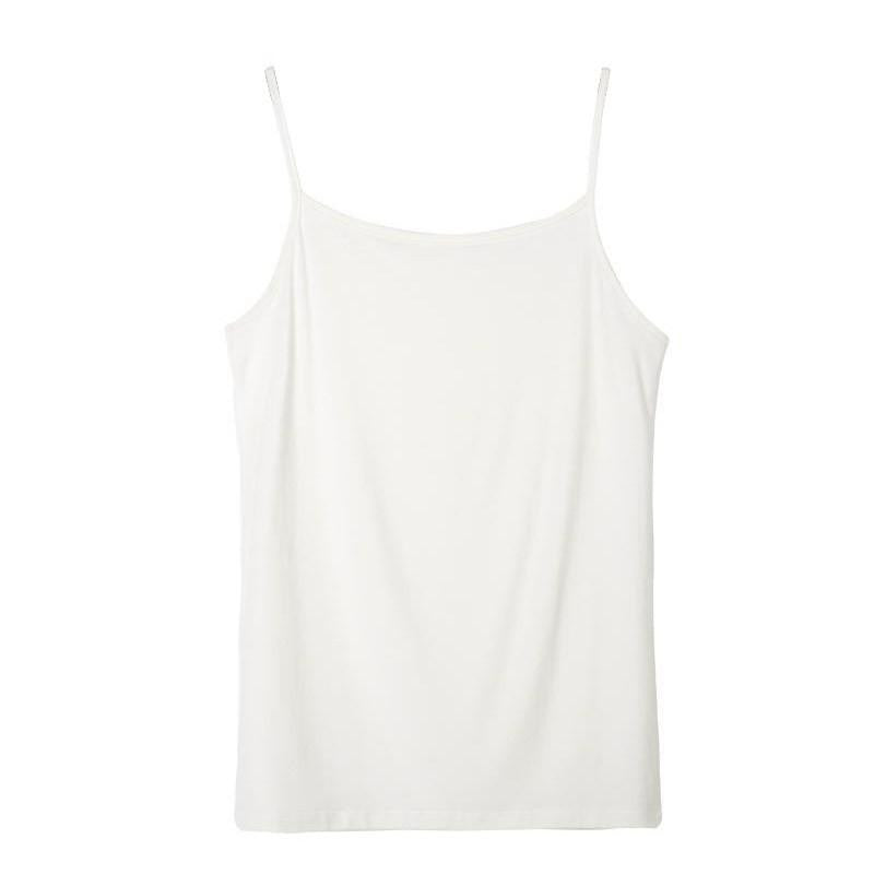 Women's Camisole Candy Color Casual Vest Fashion Classic Base T-shirt Solid Tank Elastic Slim Strap Tops Tees Modal