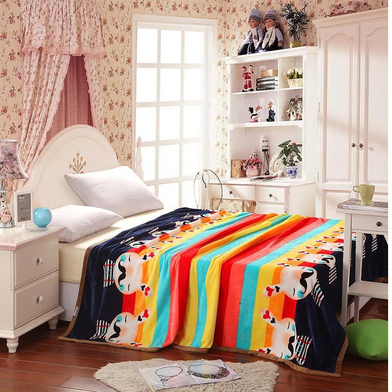 Thicken baby adult scarf Ferret cashmere warm blankets brand fleece soft throw on Sofa/Bed/Plane Travel Plaids blanket