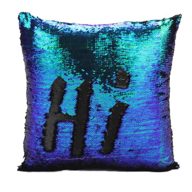 Online discount shop Australia - Household DIY Two Tone Glitter Sequins Throw Pillows Decorative Pillow Covers Sofa Bed