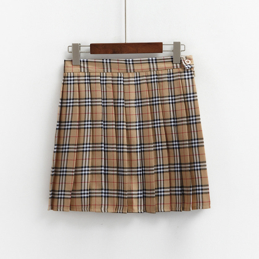 Online discount shop Australia - Kawaii Campus style Women's Uniforms Skirt For Women Students High Quality High waist Plaid pleated skirts