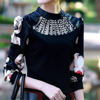 Online discount shop Australia - Fashion Clothing Long Sleeve Shirt Women Tops Blouse