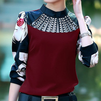 Online discount shop Australia - Fashion Clothing Long Sleeve Shirt Women Tops Blouse