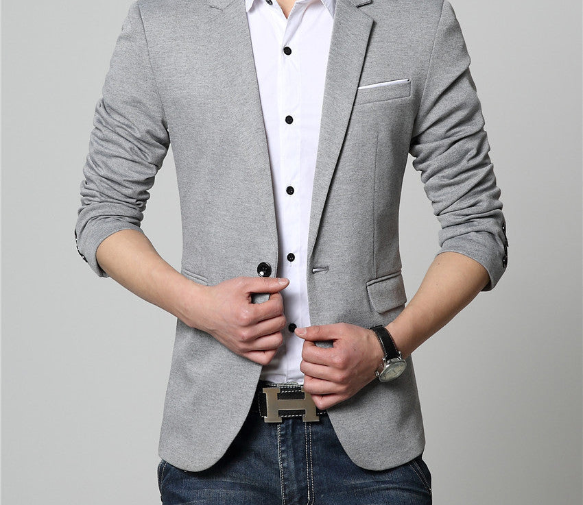 Fashion Casual Men Blazer Cotton Slim Korea Style Suit Blaser Masculino Male Suits Jacket Blazer Men Plus Size M-6XL