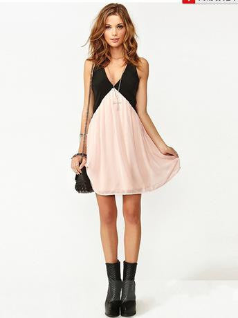 Online discount shop Australia - Chiffon Hollow Out Summer Girls Sleeveless Dress Above Knee Mini One-piece AWD0001