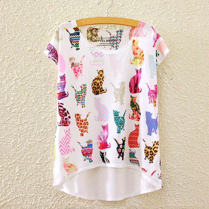 Online discount shop Australia - Cotton t Shirt Women Short Sleeve kawaii tshirt o-neck harajuku loose Magic llicorne Unicorn