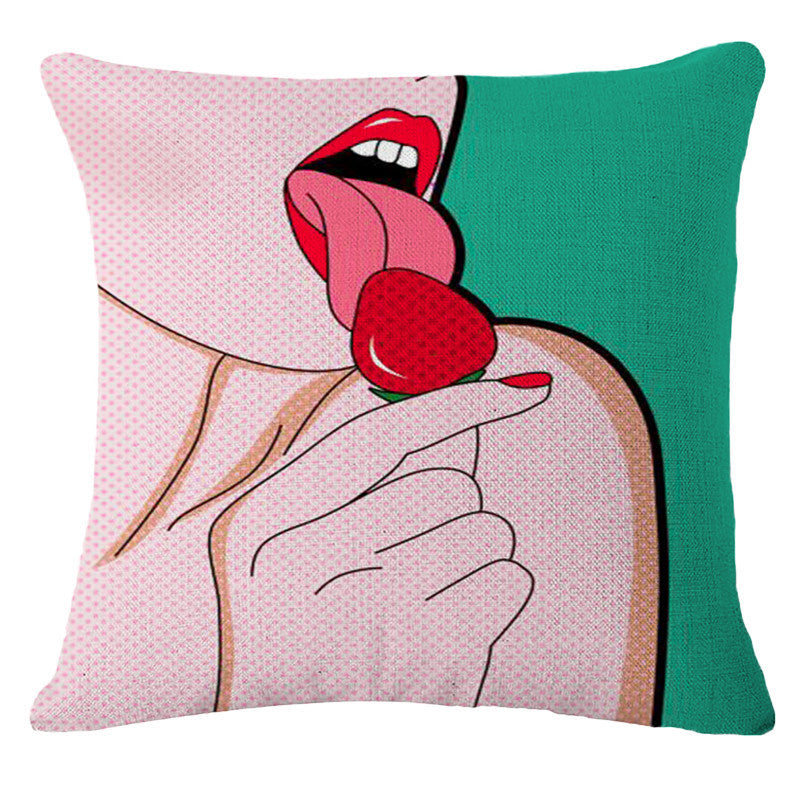 Online discount shop Australia - Decorative Pillows Cushion Pop Animation Art Cushions Home Decor Roy Lichtenstein Pop Art Painting tears woman