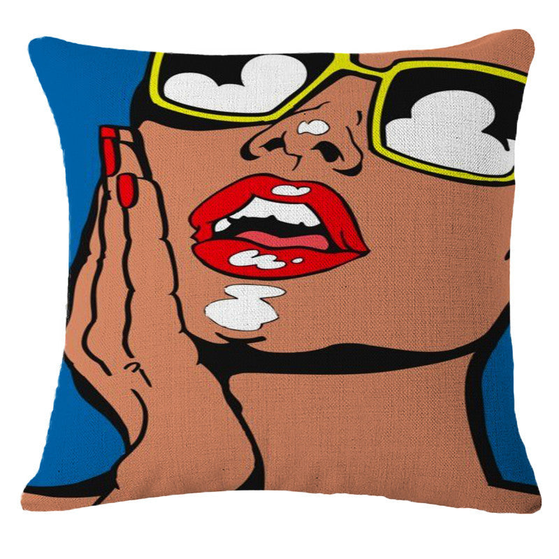 Online discount shop Australia - Decorative Pillows Cushion Pop Animation Art Cushions Home Decor Roy Lichtenstein Pop Art Painting tears woman