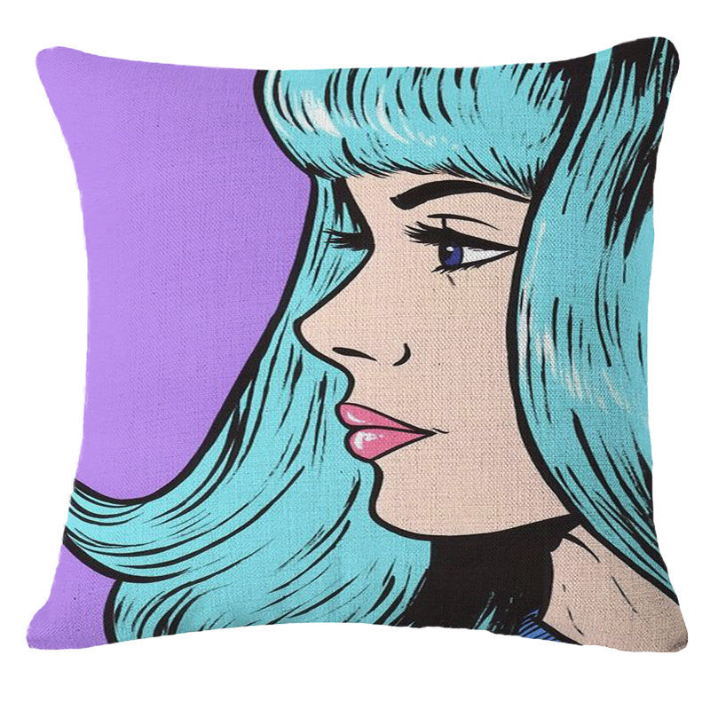 Online discount shop Australia - Decorative Pillows Cushion Pop Animation Art Cushions Home Decor Roy Lichtenstein Pop Art Painting tears woman