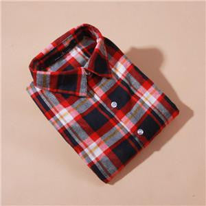 women's shirt plaid cotton top Long sleeve female tops blouse casual shirt women's clothing