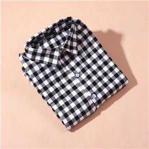 women's shirt plaid cotton top Long sleeve female tops blouse casual shirt women's clothing