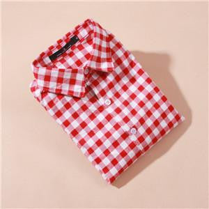 women's shirt plaid cotton top Long sleeve female tops blouse casual shirt women's clothing
