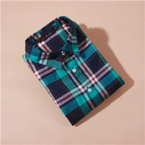 women's shirt plaid cotton top Long sleeve female tops blouse casual shirt women's clothing
