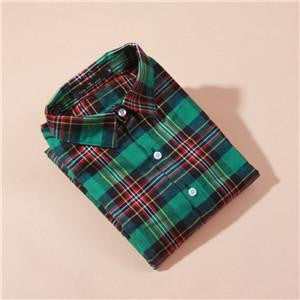 women's shirt plaid cotton top Long sleeve female tops blouse casual shirt women's clothing