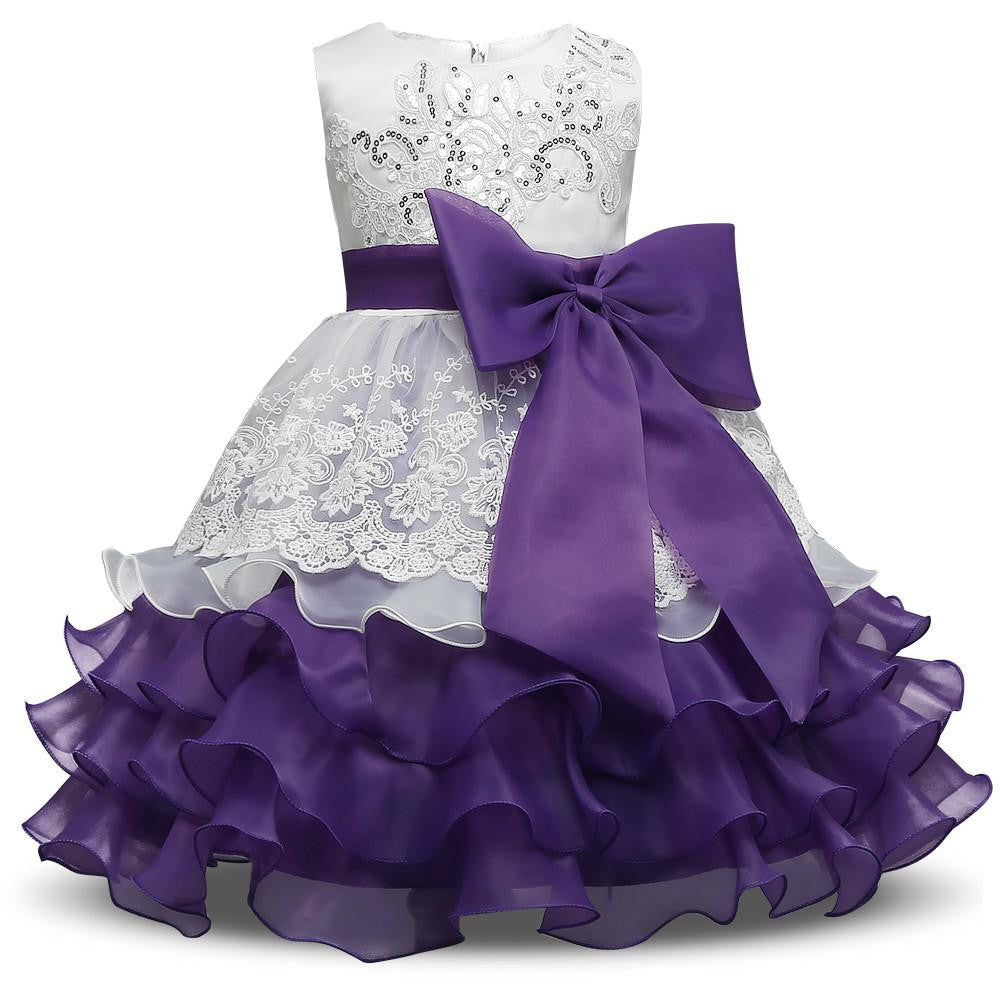 Sequin Formal Evening Gown Flower Wedding Princess Dress Girls Children Clothing Kids Dresses for Girl Clothes Tutu Party Dress