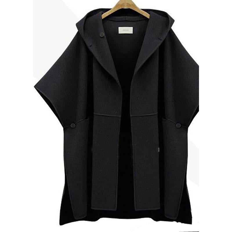 Online discount shop Australia - 5XL Plus Size Women Clothing  Coat Fashion Female Cloak New Loose Woolen Tops Half Sleeve Wool & Blends