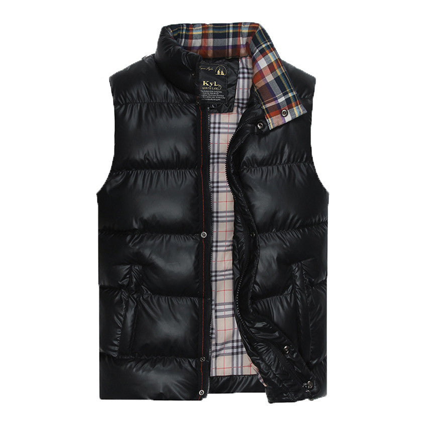 Online discount shop Australia - Hooded Vest Men Camo Waistcoat Casual Thick Warm Down Cotton Stand Collar Vest Male Large Size Jacket & Coat351