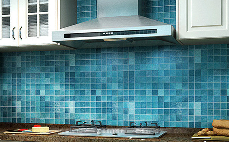 Online discount shop Australia - 5Meter PVC Wall Sticker Bathroom Waterproof Self adhesive Wallpaper Kitchen Mosaic Tile Stickers For Walls Decal Home Decoration