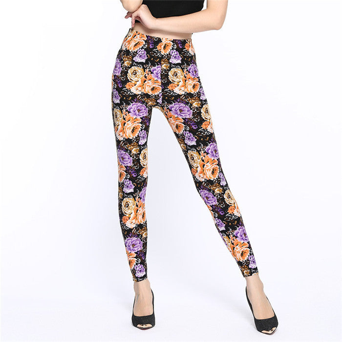 Online discount shop Australia - Causal Leggings Womens Fall Fashion Floral Print Leggings Pants Disco Pants Legging