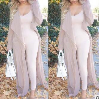 Online discount shop Australia - Adogirl Spaghetti Strap Long Jumpsuit Women Black White Casual  Fitness Backless Stretch Bodycon Bodysuit Overalls