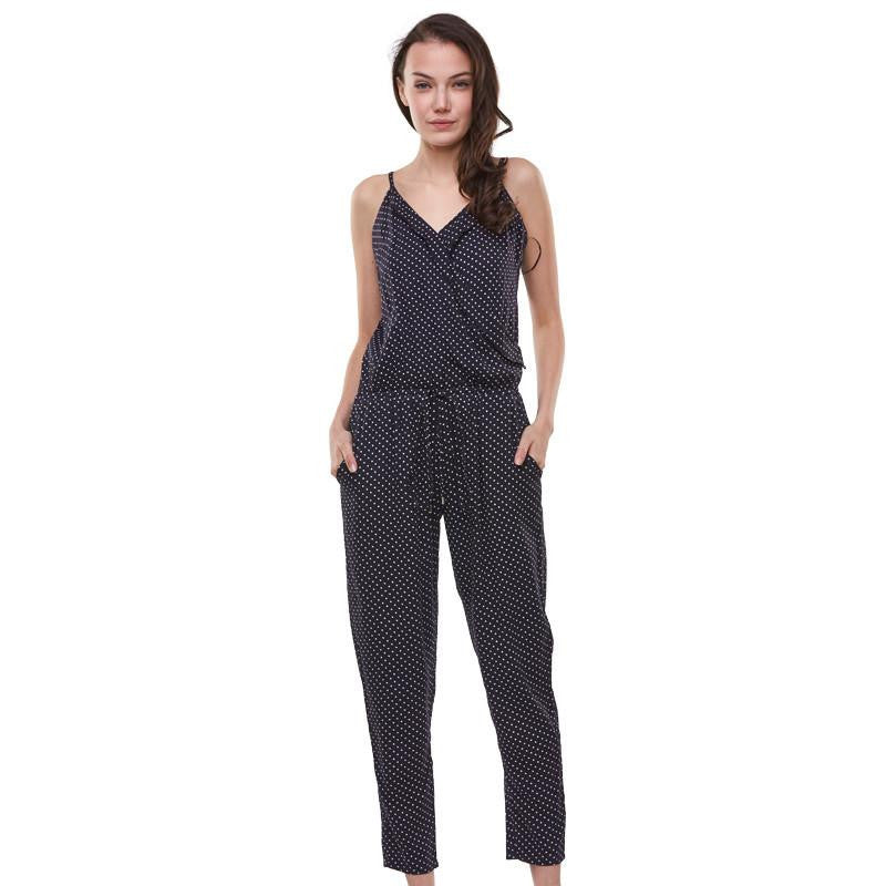 Online discount shop Australia - GLO-STORY Brand Women Jumpsuits  Womens Rompers Jumpsuit Elegant Dot Sleeveless Long Playsuits Plus Size 1067