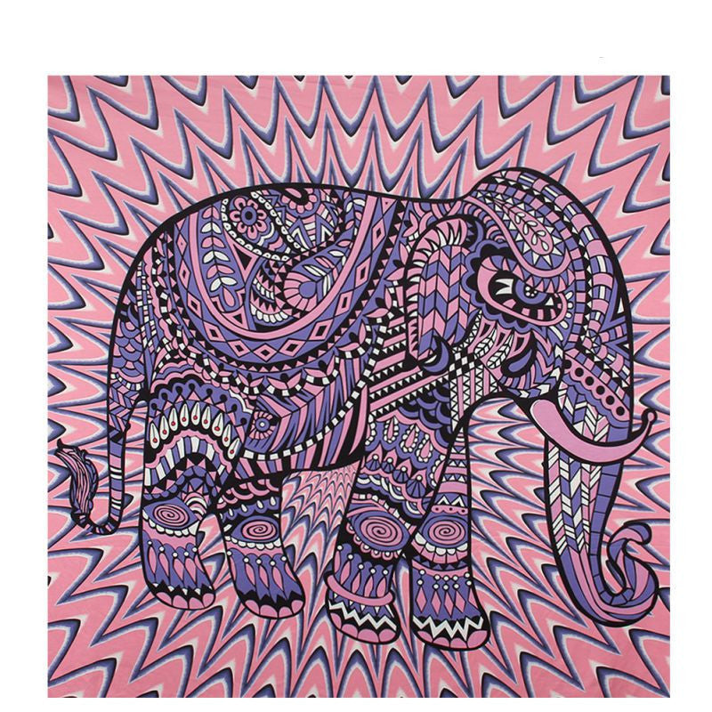 Online discount shop Australia - Elephant Tapestry Colored Printed Decorative Mandala Tapestry Indian 130cmx150cm 210x150cm Boho Wall Carpet