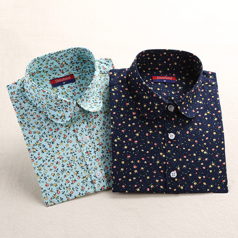 Online discount shop Australia - Brand New Flower Blouse Shirt Women Long Sleeve Fruit Shirt Lemon Printed Ladies Blouses Casual  Plus Size Tops