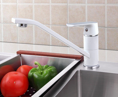 Online discount shop Australia - Fashion Style Multi-color Kitchen Faucet Cold and hot water taps White Orange Green 360 Rotation