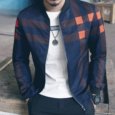 Plaid Jacket Men Bomber Jacket Mens jackets and coats
