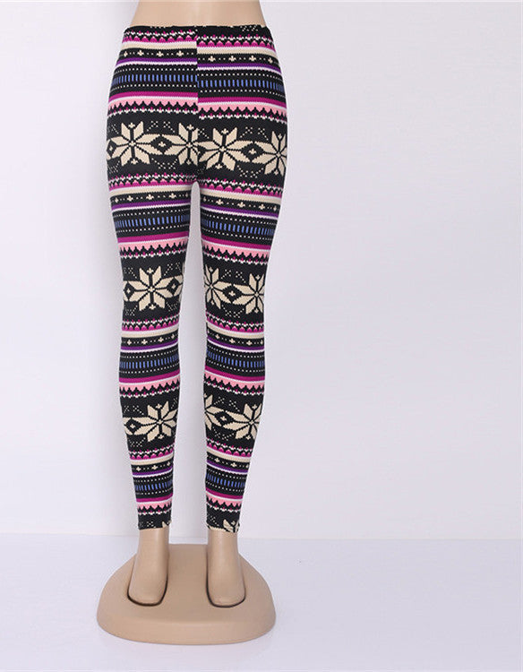 Flower Printed Legging Fashion Slim Women leggings High Elastic Cotton soft stretch pants female jeans leggins