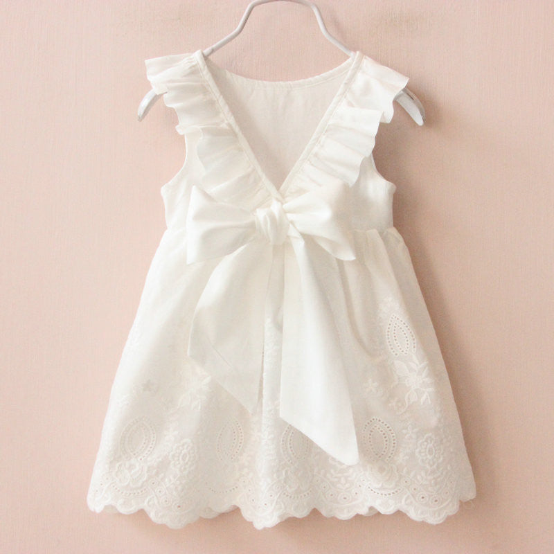Princess Girl Dress kids Big Bow Girl Dress Children Clothing dress Girls