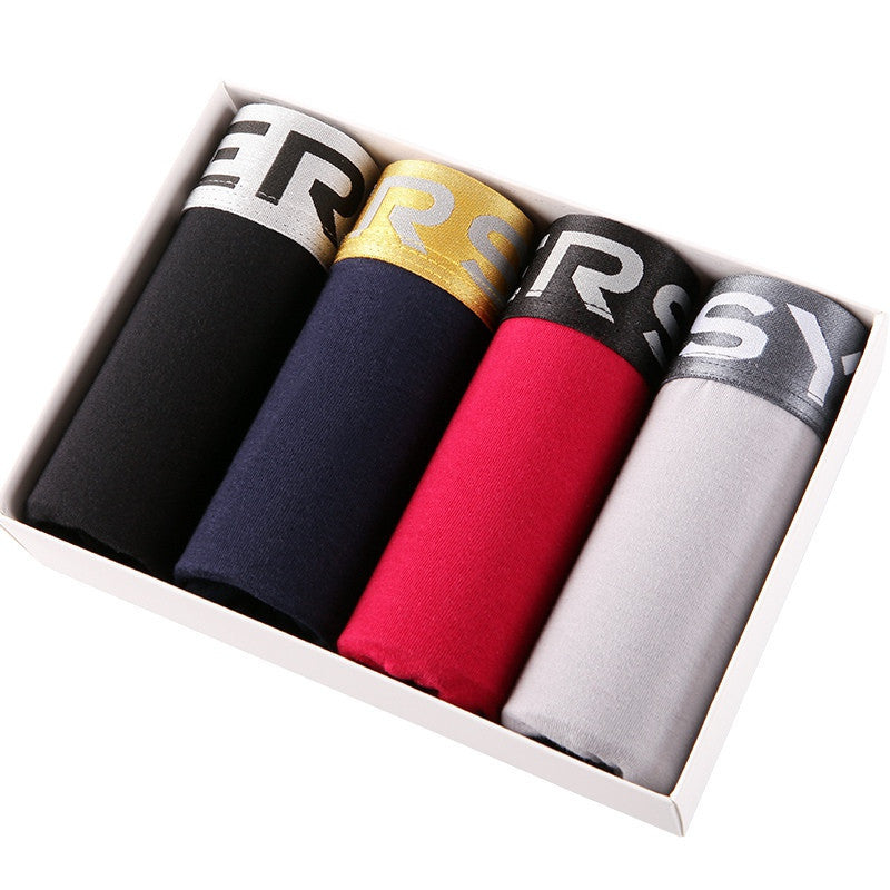 Panties Mens 4Pcs\lot Underwear Soft Boxers Modal Boxer Men Solid Boxer Shorts Plus Size Boxers Mens Underwear Lot