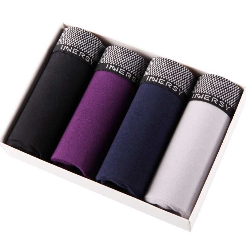 Online discount shop Australia - Mens 4Pcs\lot Underwear Soft Boxers Modal Boxer Men Solid Boxer Shorts Plus Size Boxers Mens Underwear Lot