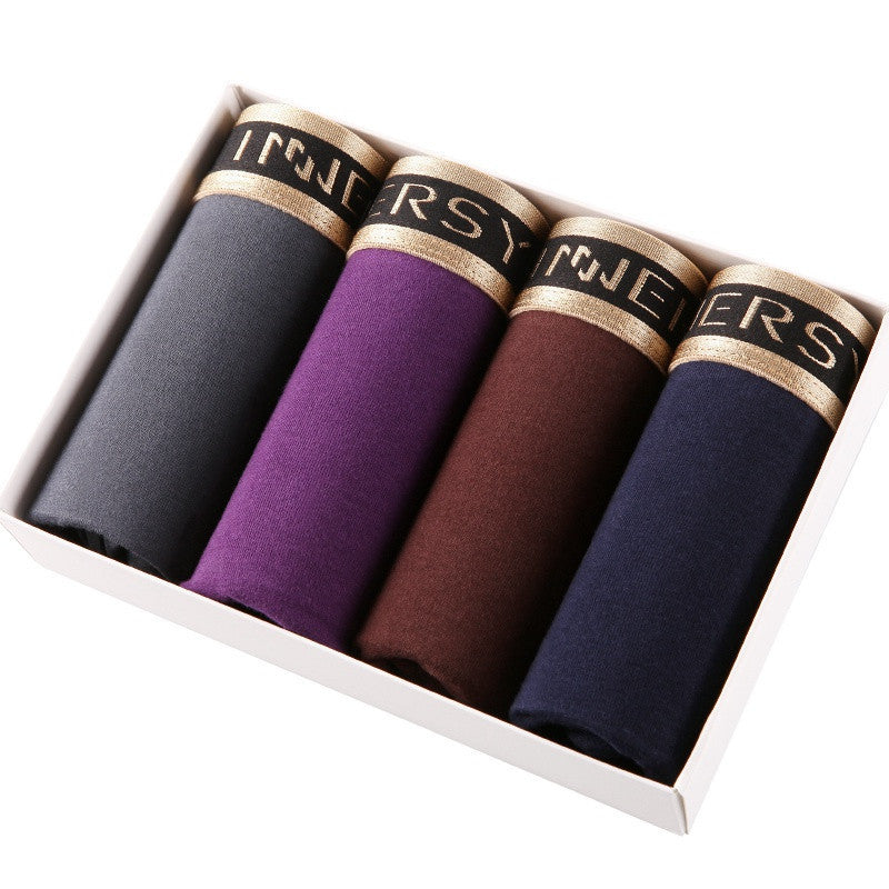 Online discount shop Australia - Mens 4Pcs\lot Underwear Soft Boxers Modal Boxer Men Solid Boxer Shorts Plus Size Boxers Mens Underwear Lot