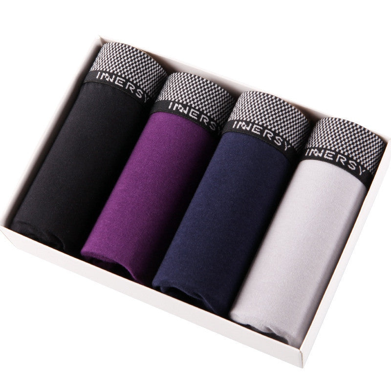 Online discount shop Australia - Mens 4Pcs\lot Underwear Soft Boxers Modal Boxer Men Solid Boxer Shorts Plus Size Boxers Mens Underwear Lot