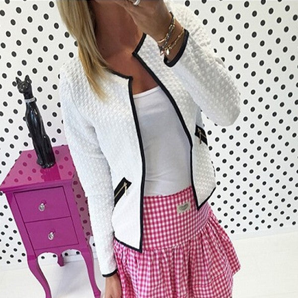 Online discount shop Australia - CELMIA S-4XL  Women Jacket Long Sleeve Zipper Pockets Slim Short Cardigan Coat Casual Outwear chaquetas mujer Plus Size