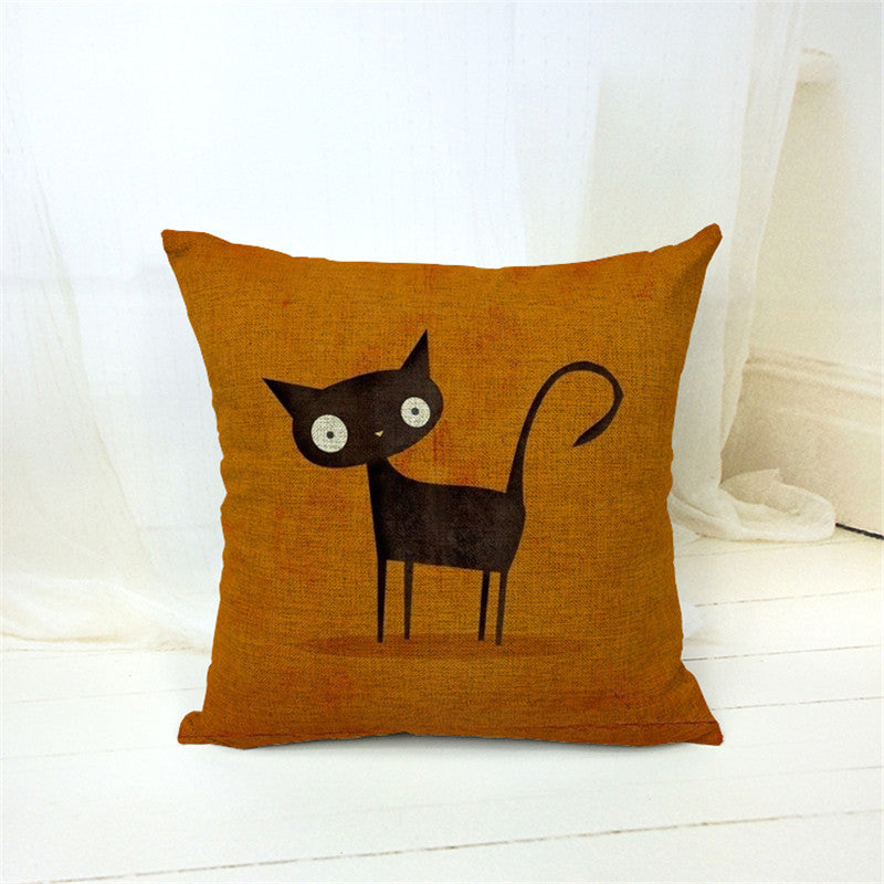 Online discount shop Australia - Fashion Decorative Cushions New Arrival Cartoon Cat Style Cotton LinenThrow Pillows Car Home Decor Cushion Decor