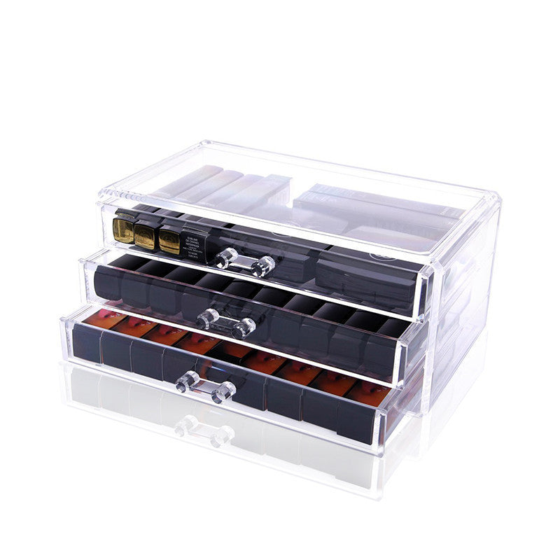 Online discount shop Australia - Acrylic Make Up Organizer 3 Drawers Storage Box Clear Plastic Cosmetic Storage Box Makeup Organizer Storage SF-1005-1