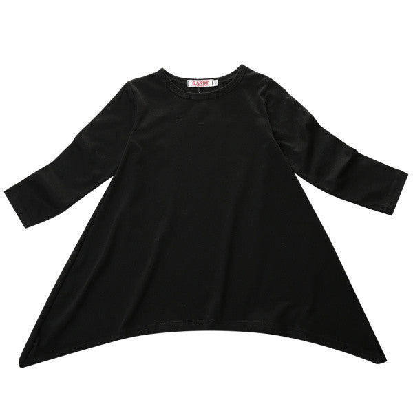 Online discount shop Australia - Baby Girl Dress Max Batwing Loose Asymmetric Long Sleeve Girl Dress For Kids Costume Casual Black and Gray
