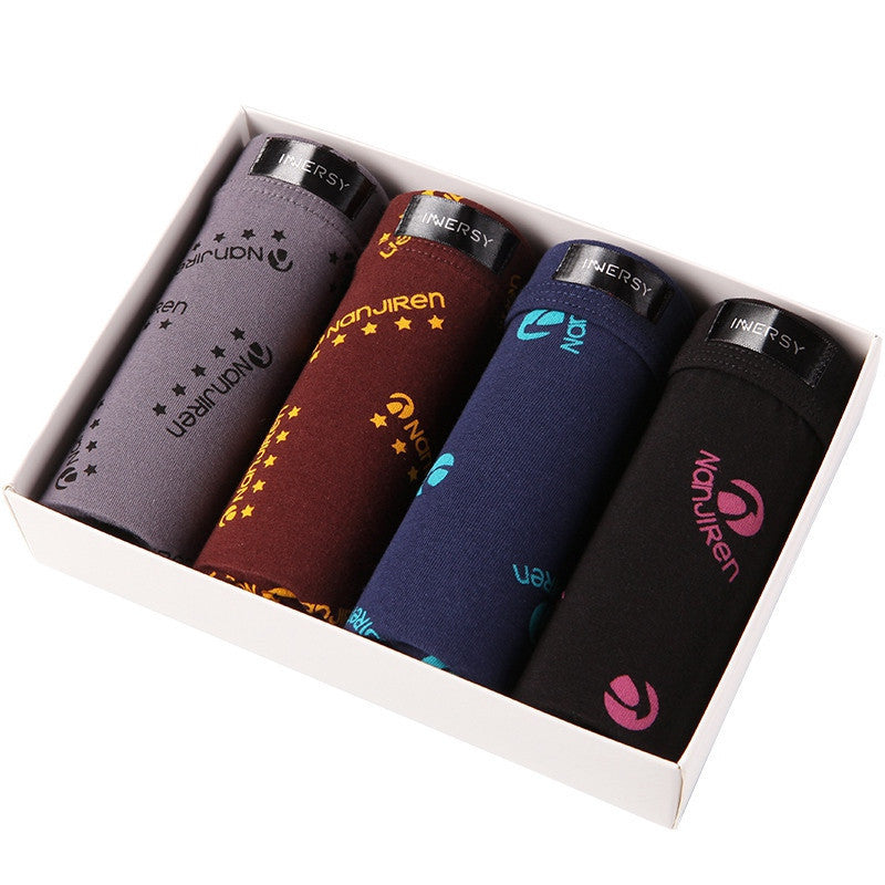 Online discount shop Australia - 4Pcs\lot Mens Underwear Boxers Modal Boxer Men Printed Boxer Shorts Boxers Mens Underwear