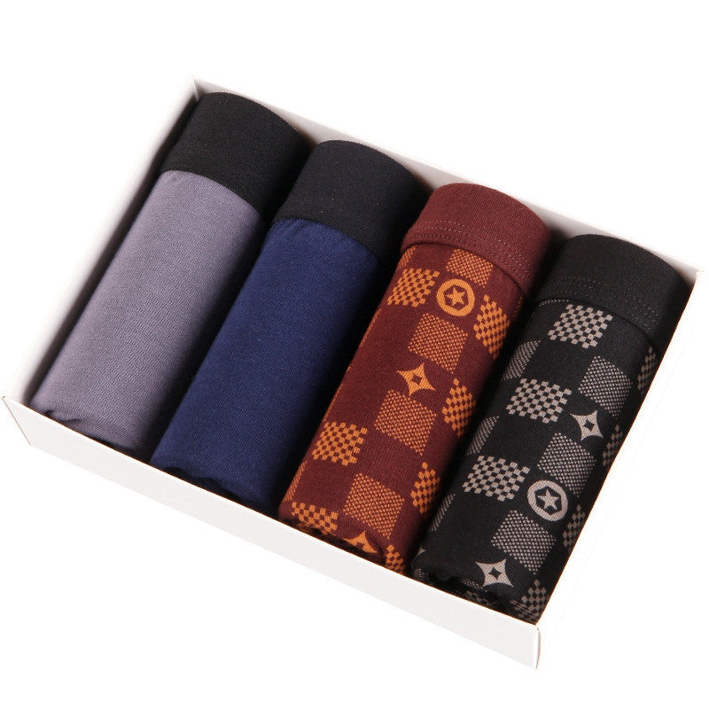 Online discount shop Australia - 4Pcs\lot Mens Underwear Boxers Modal Boxer Men Printed Boxer Shorts Boxers Mens Underwear