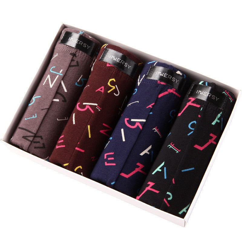 Online discount shop Australia - 4Pcs\lot Mens Underwear Boxers Modal Boxer Men Printed Boxer Shorts Boxers Mens Underwear