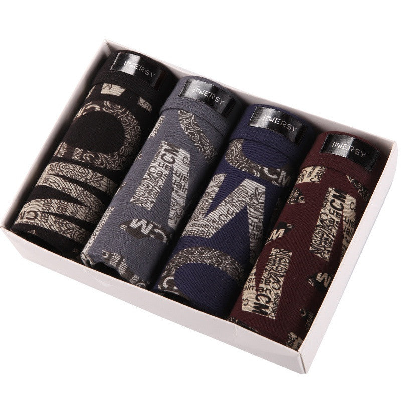 Online discount shop Australia - 4Pcs\lot Mens Underwear Boxers Modal Boxer Men Printed Boxer Shorts Boxers Mens Underwear