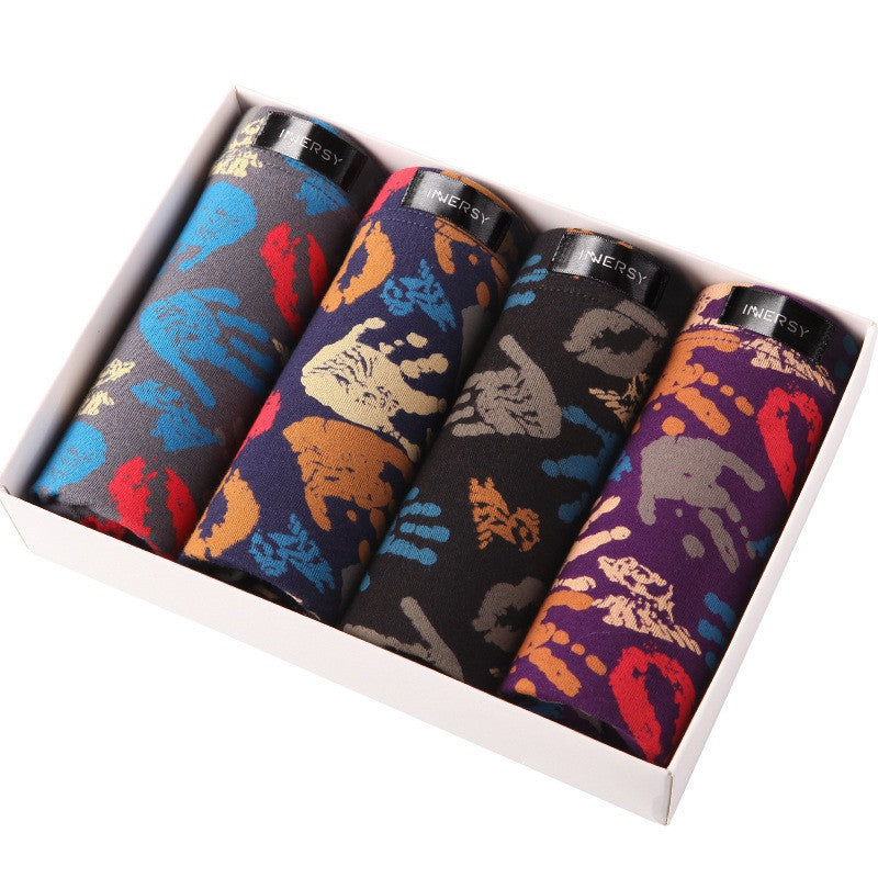 Online discount shop Australia - 4Pcs\lot Mens Underwear Boxers Modal Boxer Men Printed Boxer Shorts Boxers Mens Underwear