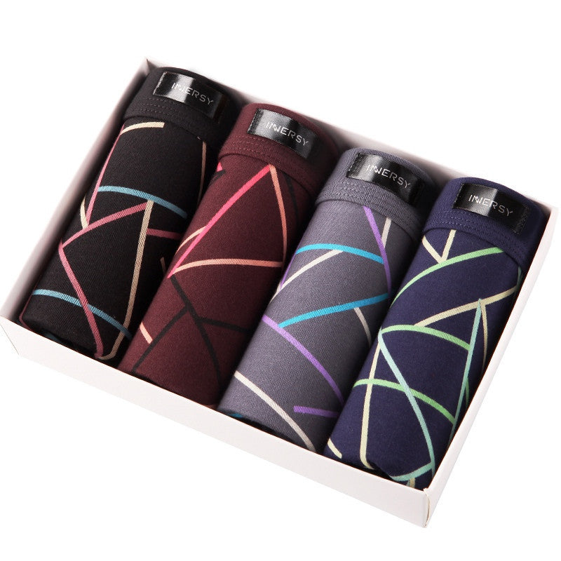 Online discount shop Australia - 4Pcs\lot Mens Underwear Boxers Modal Boxer Men Printed Boxer Shorts Boxers Mens Underwear